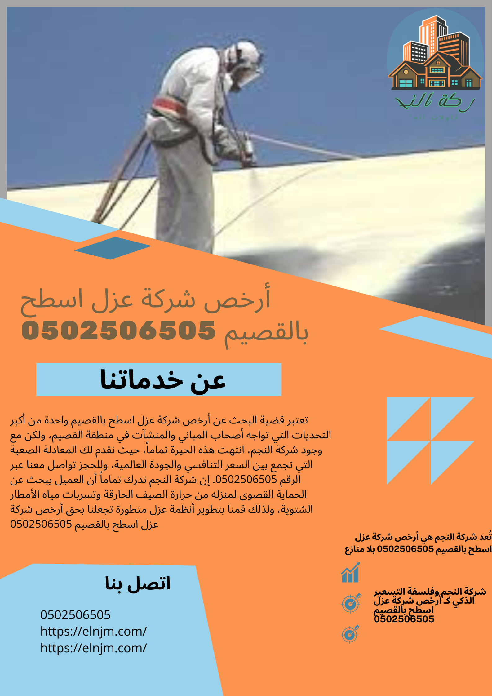 أرخص شركة عزل اسطح بالقصيم 0502506505